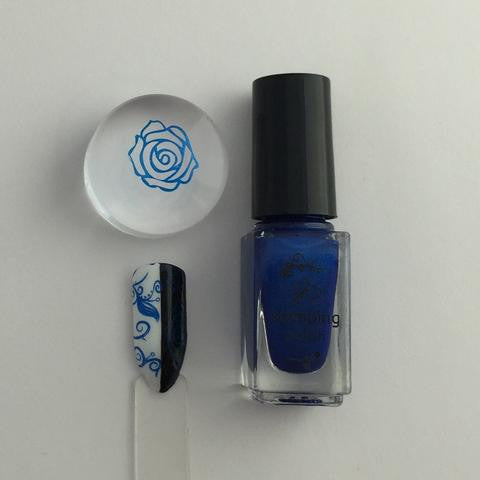 #032 Blue Right on By | Clear Jelly Stamping Polish