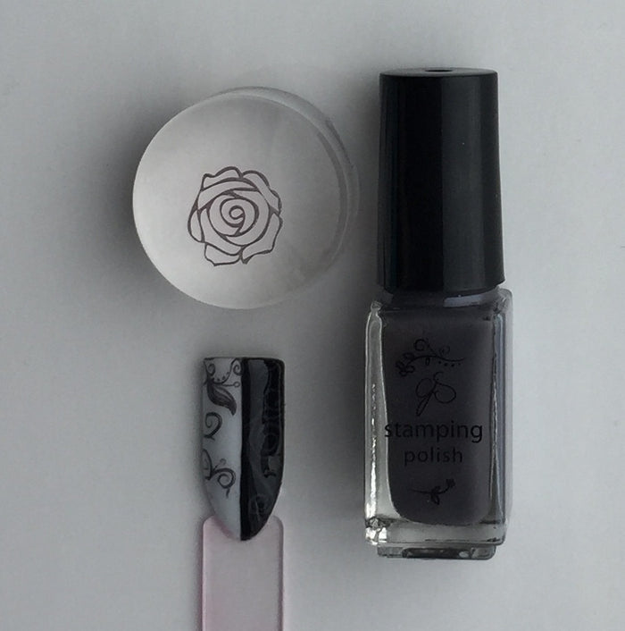 #042 Slate Grey | Clear Jelly Stamping Polish