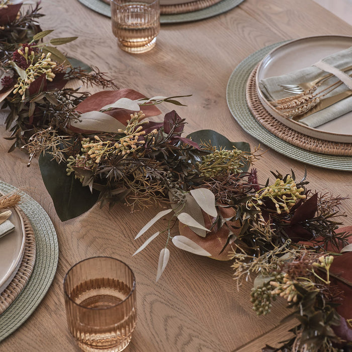 2m Pre Lit Autumn Winter Garland