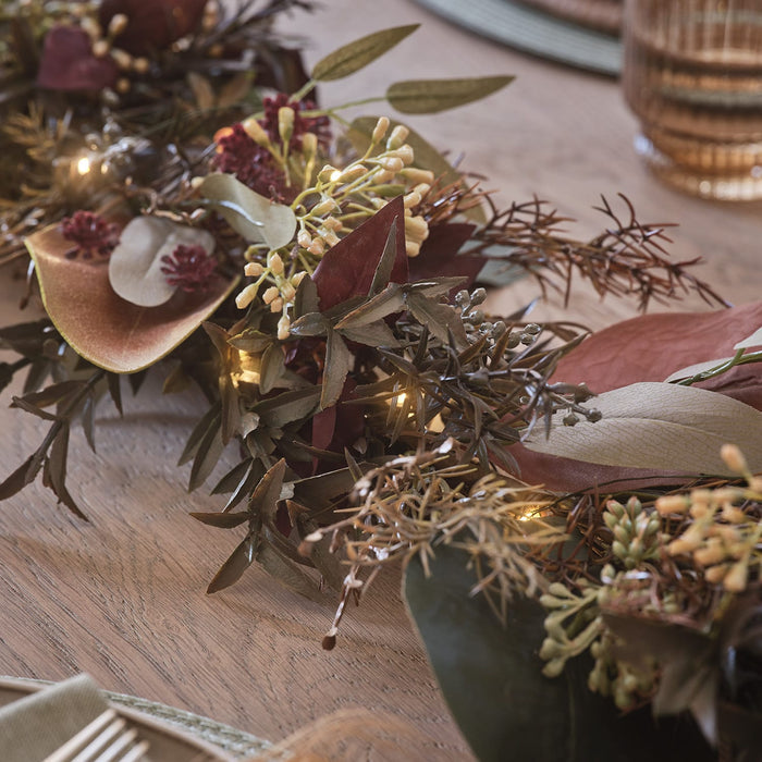 2m Pre Lit Autumn Winter Garland