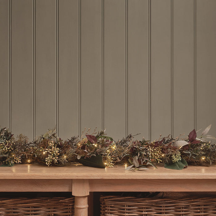 2m Pre Lit Autumn Winter Garland
