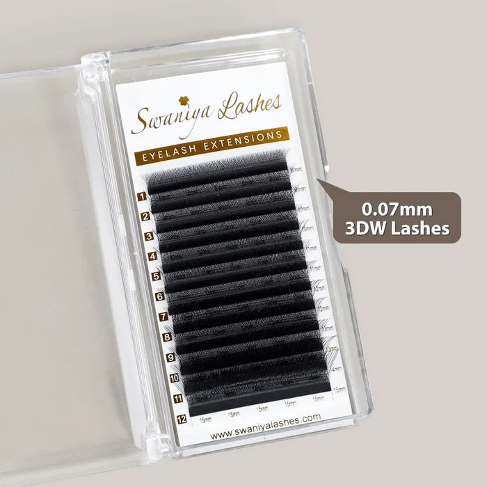 3D W-shape Clover Lashes 0.07mm| Swaniya Lashes