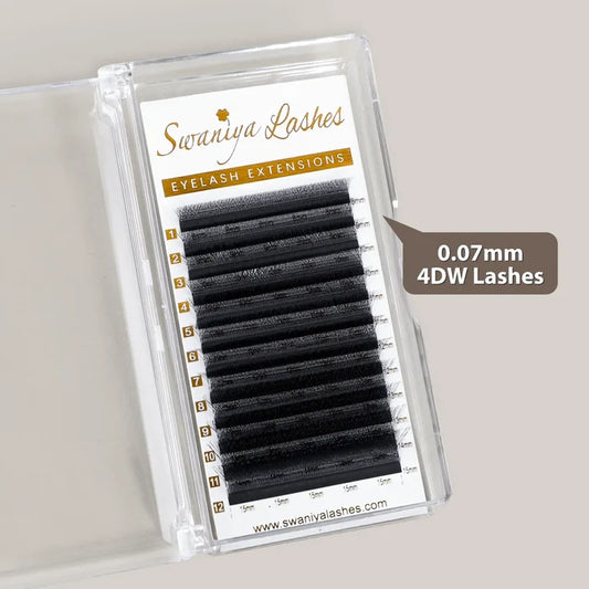 4D W Shape Lashes for Fluffy Volume & Wispy Wet Set Looks| Swaniya Lashes