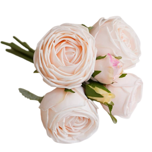 real touch garden rose pink champagne bundle floral