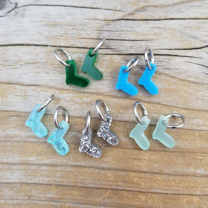 Acrylic Tiny Sock Stitch Marker Set