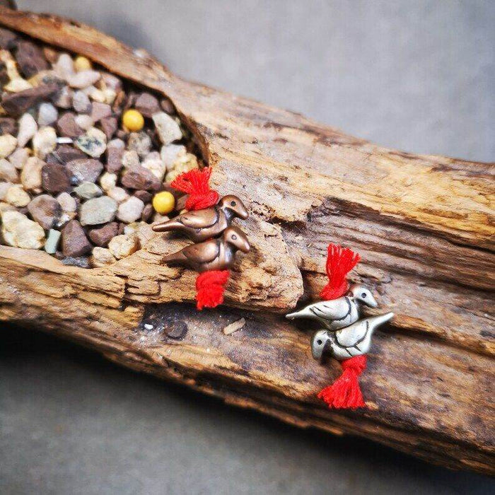 Amulet Pendant,Mini Lucky Bird, Mala Prayer Beads Accessories - Tibetan Buddhist mala beads, close-up detail