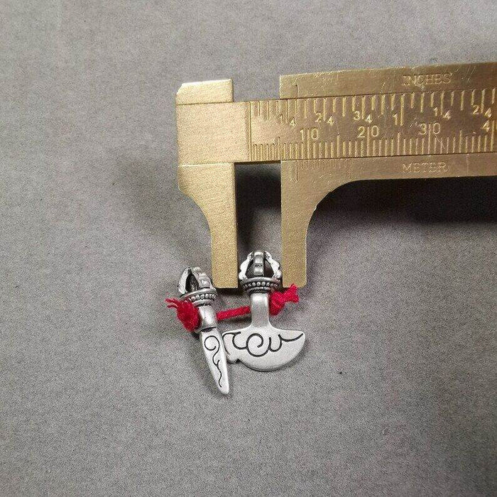 Amulet Pendant,Mini Phurba and Kartika - Tibetan Buddhist amulet, view 6