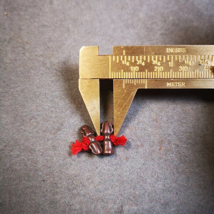 Amulet Pendant,Mini Vajra and Dorje Bell, 0.55" - Tibetan Buddhist amulet, view 6