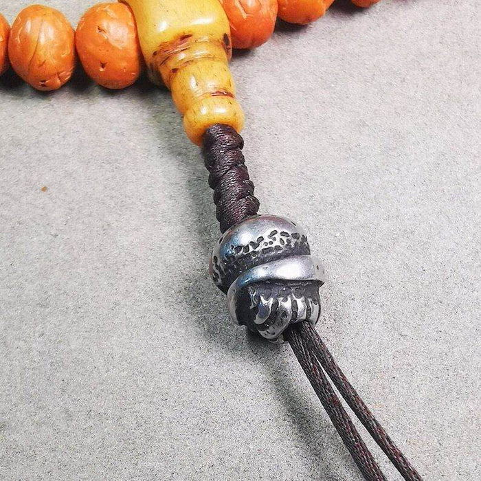 Amulet,Skull Citipati Spacer Pendant Bead for Mala,Necklace,Prayer Bead - Tibetan Buddhist mala beads, view 4