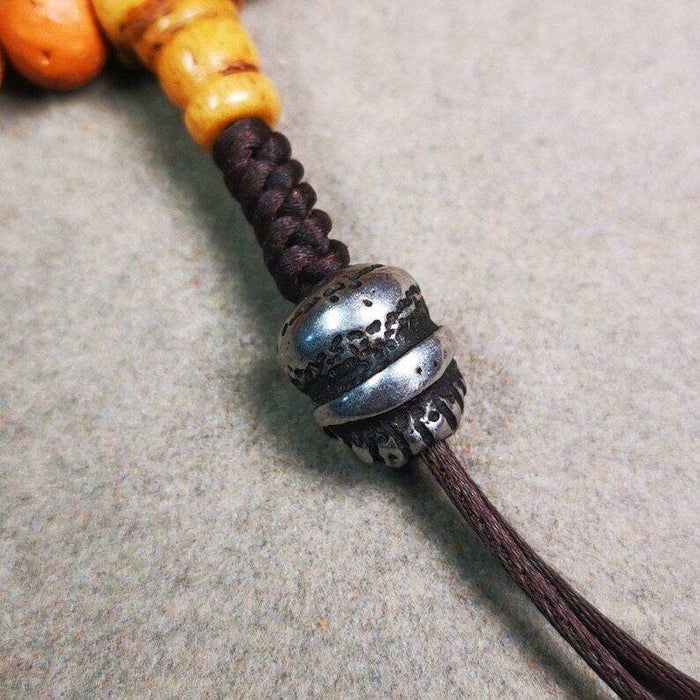 Amulet,Skull Citipati Spacer Pendant Bead for Mala,Necklace,Prayer Bead - Tibetan Buddhist mala beads, view 6