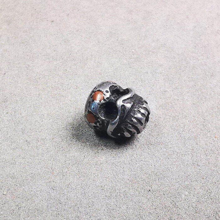 Amulet,Skull Citipati Spacer Pendant Bead for Mala,Necklace,Prayer Bead - Tibetan Buddhist mala beads, view 7