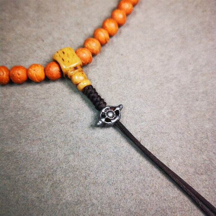 Amulet,Vajra Pendant for Mala,Bag Hanging,0.6" - Tibetan Buddhist mala beads, view 5