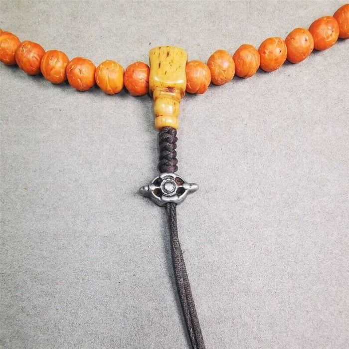 Amulet,Vajra Pendant for Mala,Bag Hanging,0.6" - Tibetan Buddhist mala beads, view 6