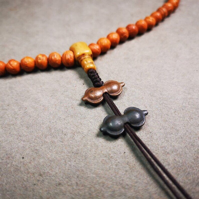 Amulet,Vajra Pendant for Mala,Bag Hanging,Prayer Bead,0.87" - Tibetan Buddhist mala beads, front view