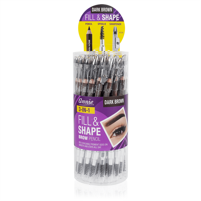 Annie Fill and Shape Brow Pencil with Sharpener & Spoolie 36ct