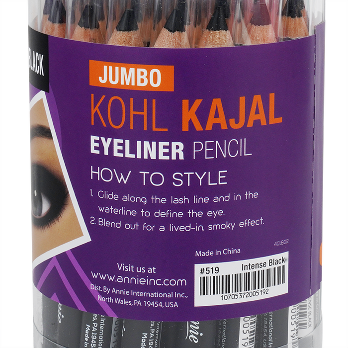 Annie Kohl Kajal Eyeliner Pencil 36ct Intense Black