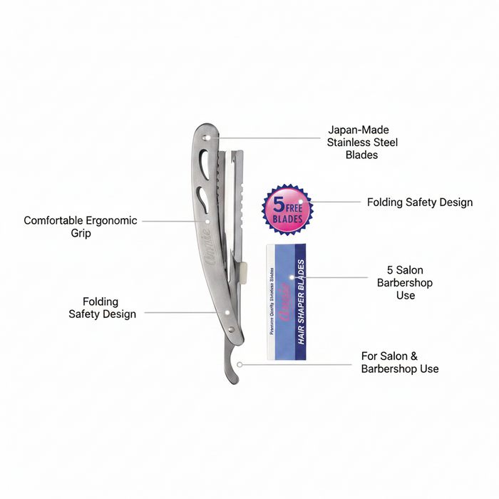 Annie Professional Hair Shaper Stainless Steel, 1 Count, Silver