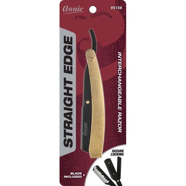 Annie Straight Edge Razor, 1 Count, Gold