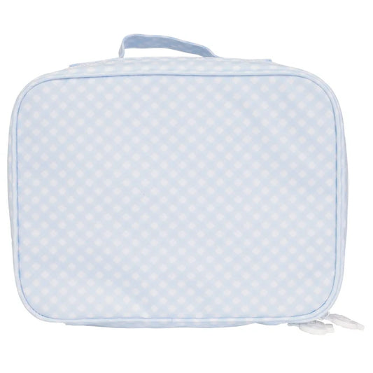 AOMI Blue Gingham Lunch Box