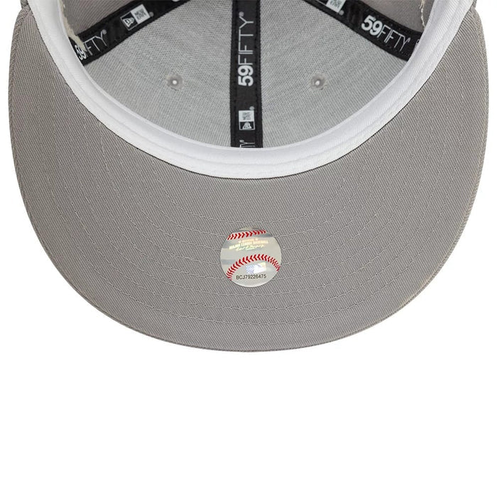 This is a Atlanta Braves MLB Zodiac Grey 59FIFTY Fitted Cap 5