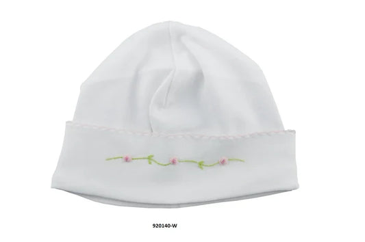 Baby Threads White Rose Vine Hat