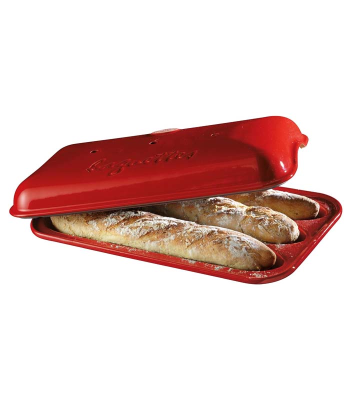 Emile Henry Baguette Baker Burgundy at Culinary Apple