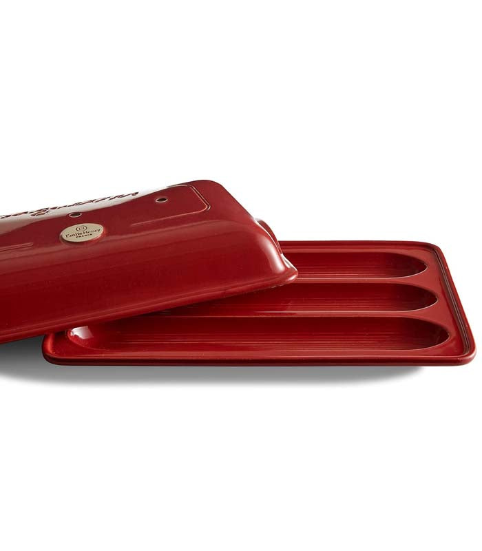Emile Henry Baguette Baker Burgundy at Culinary Apple