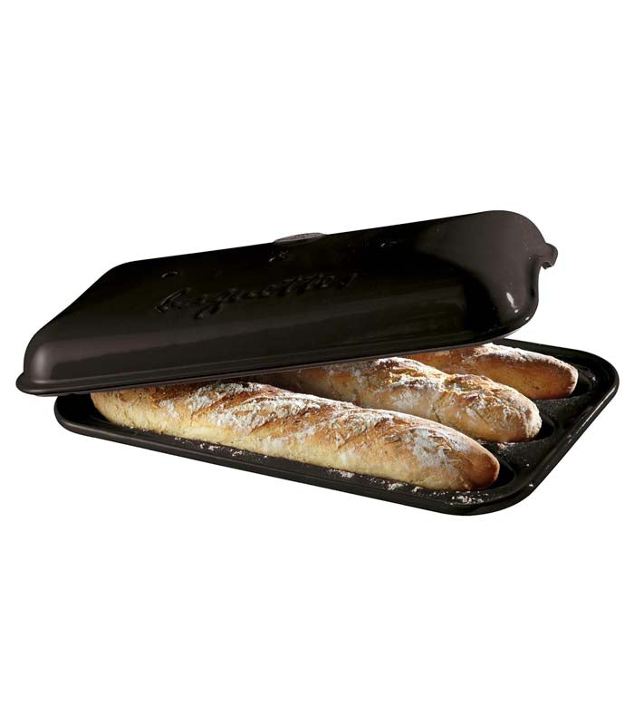 Emile Henry Baguette Baker Charcoal at Culinary Apple
