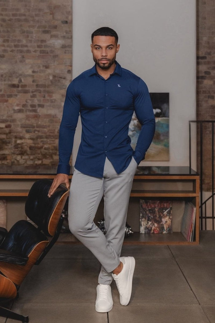 Bamboo Shirt in Navy - TAILORED ATHLETE - USA