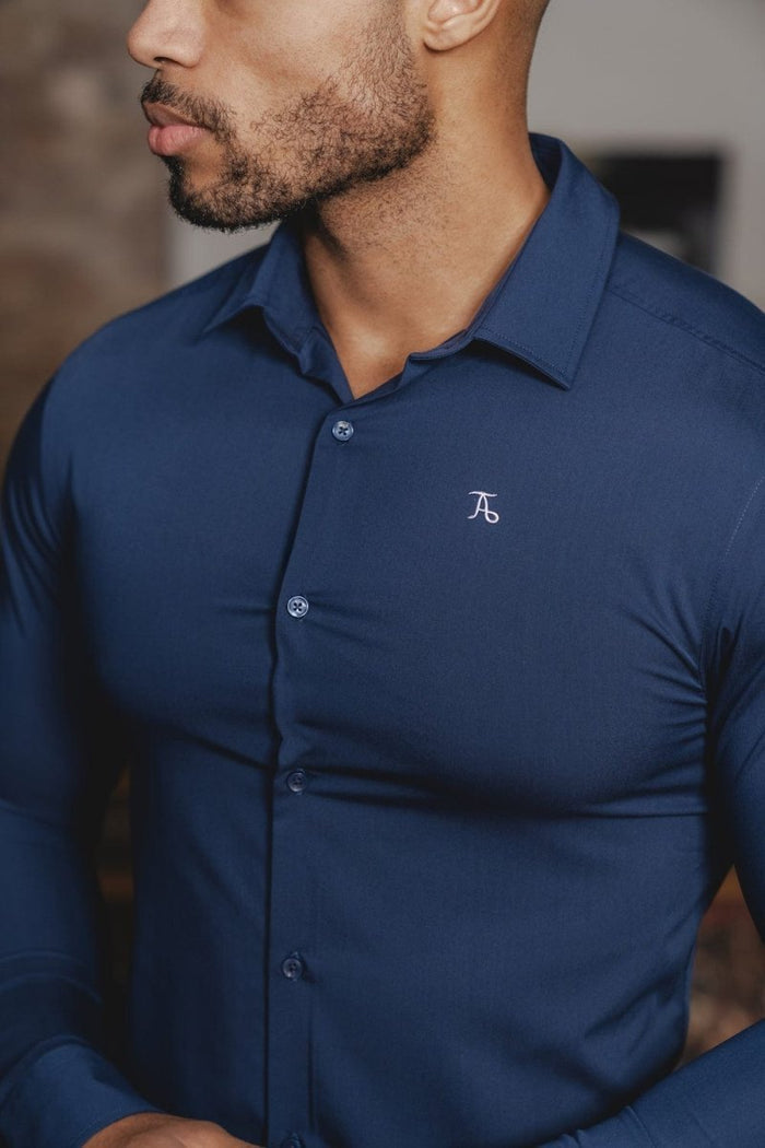 Bamboo Shirt in Navy - TAILORED ATHLETE - USA