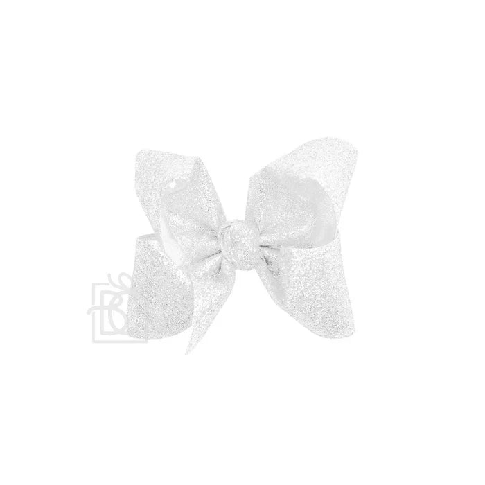 BC White Glitter Bow