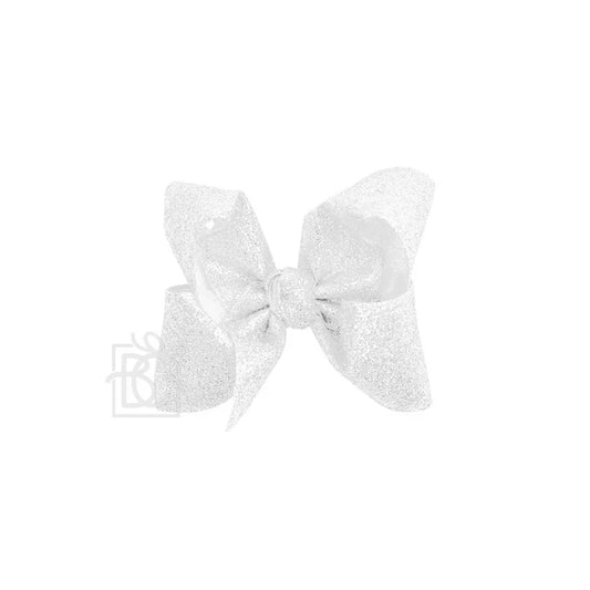 BC White Glitter Bow