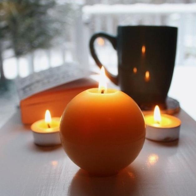 Brighten your home decor with the light from our handmade all natural pure beeswax ball candle. - candlestock.com