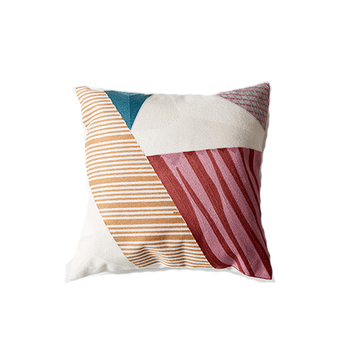 Beige Block Cushion Cover