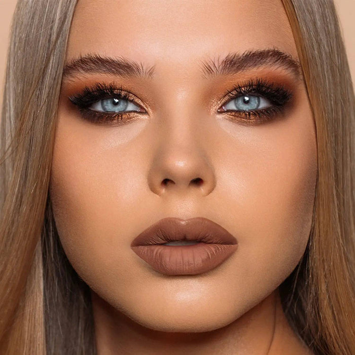 Biba Eyeshadow Palette model look.