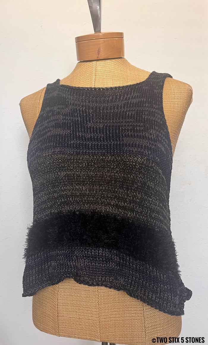Black Tweed Slipover