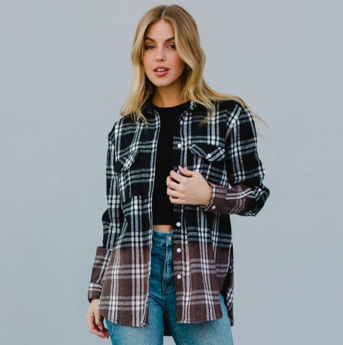 Black & White Plaid Flannel