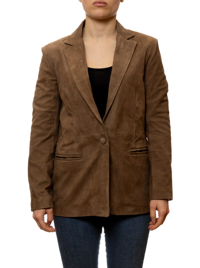 PK BY PASKAL blazer camoscio tortora 126 CAM-TORTORA