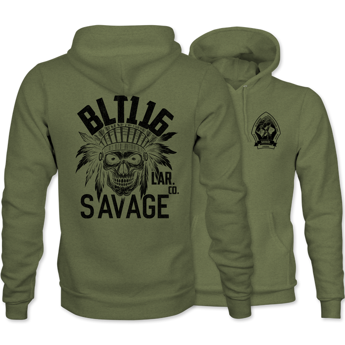 BLT16 Savage Military Green Hoodie