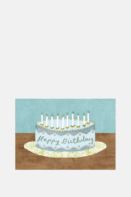 The Kensington Paperie Blue Cake Birthday Greetings Card.