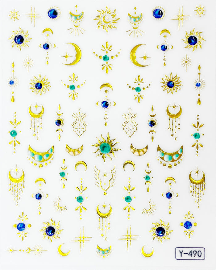 Blue & Green Rhinestone Decal | Lula Beauty