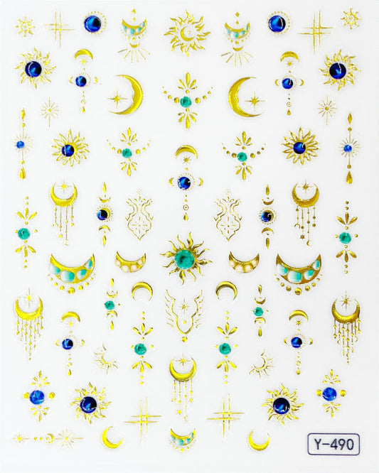 Blue & Green Rhinestone Decal | Lula Beauty