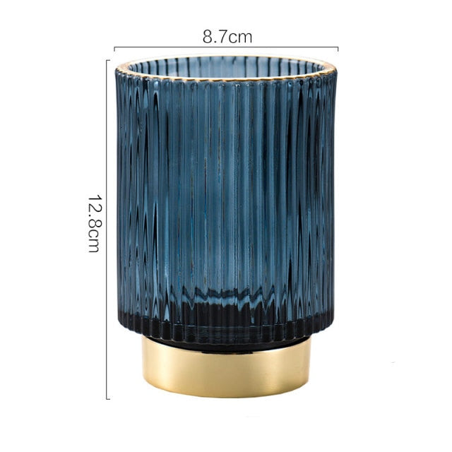 Blue Opaque Glass Cup