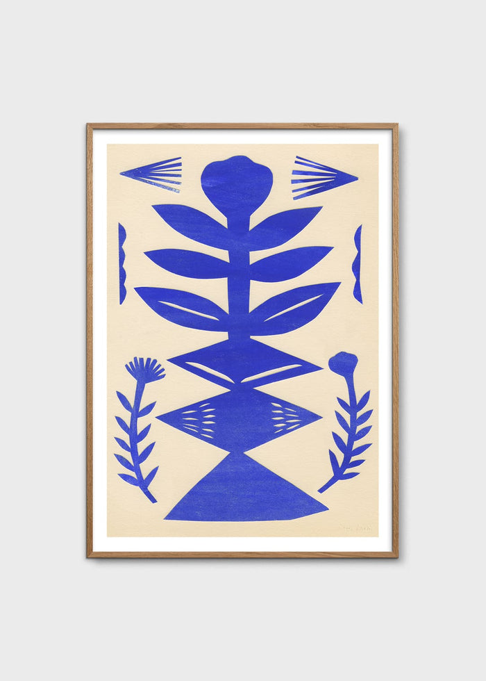 Blue Paper Cut by Anne Laval