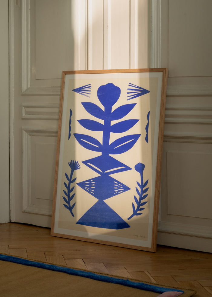 Blue Paper Cut by Anne Laval