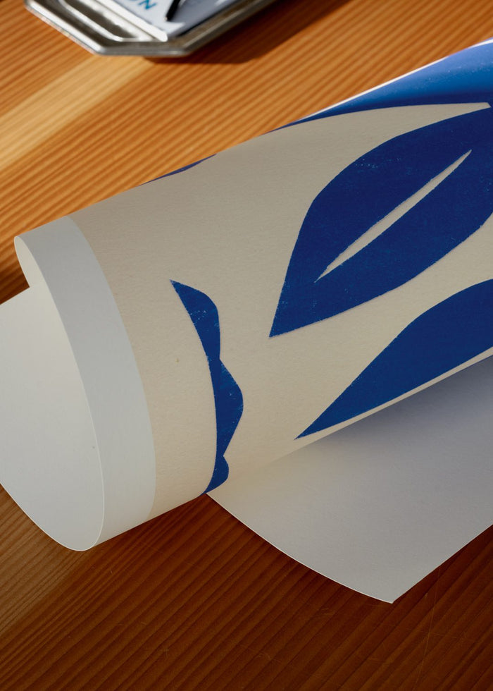 Blue Paper Cut by Anne Laval