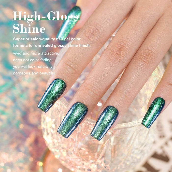 Blue to Green | RARJSM ®Holographic Chameleon Gel Nail Polish | 15ml #682