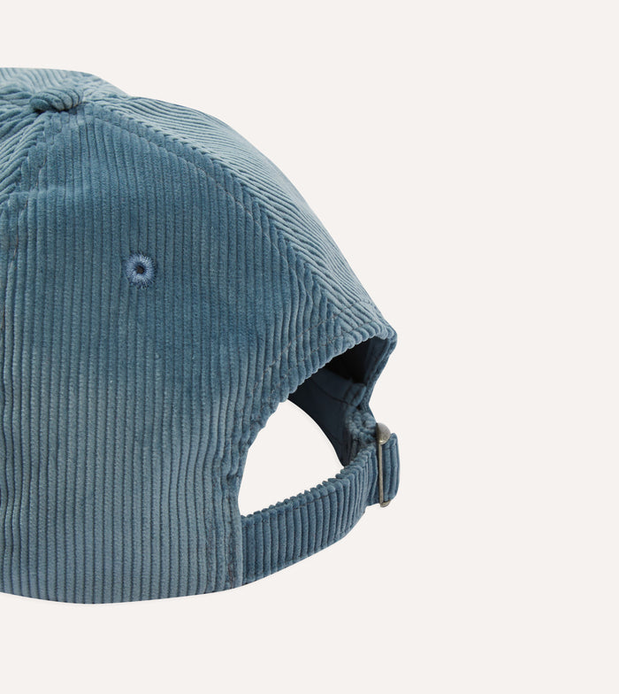 Blue Tree Emblem Cotton Corduroy Baseball Cap