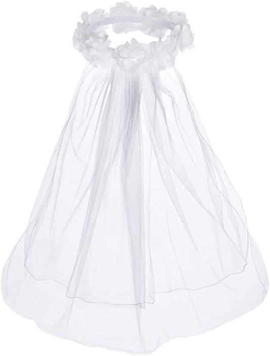 Bonnie Jean Flowered Wreath Veil