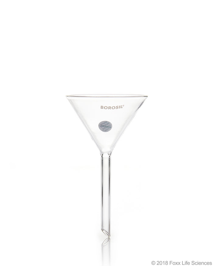Borosil® Funnels, Short Stem, Plain, 60 deg 75 MM, ISO 4798, 3.3 Borosilicate glass 20/CS | img_1 | Foxx Life Sciences Global | shopfls.com